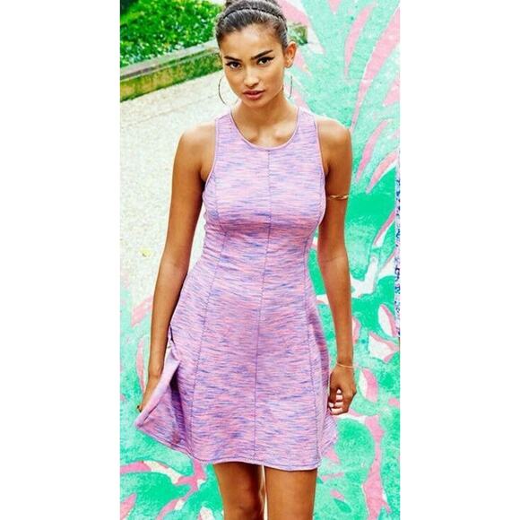 Lilly Pulitzer Dresses & Skirts - Lilly Pulitzer Cove Flamingo Pink Space Dye Runaround Stretch Fit Flare Dress XL